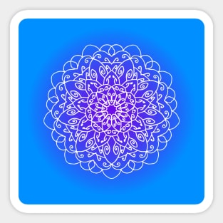 Amazing Blue And Purple Mandala Sticker